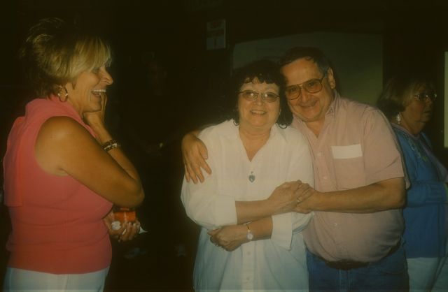 Mel and Linda Jo Gershowitz, Barbara (Leduc) Fields '61 (pink), Janice (Phoenix) Wells '61 (blue)